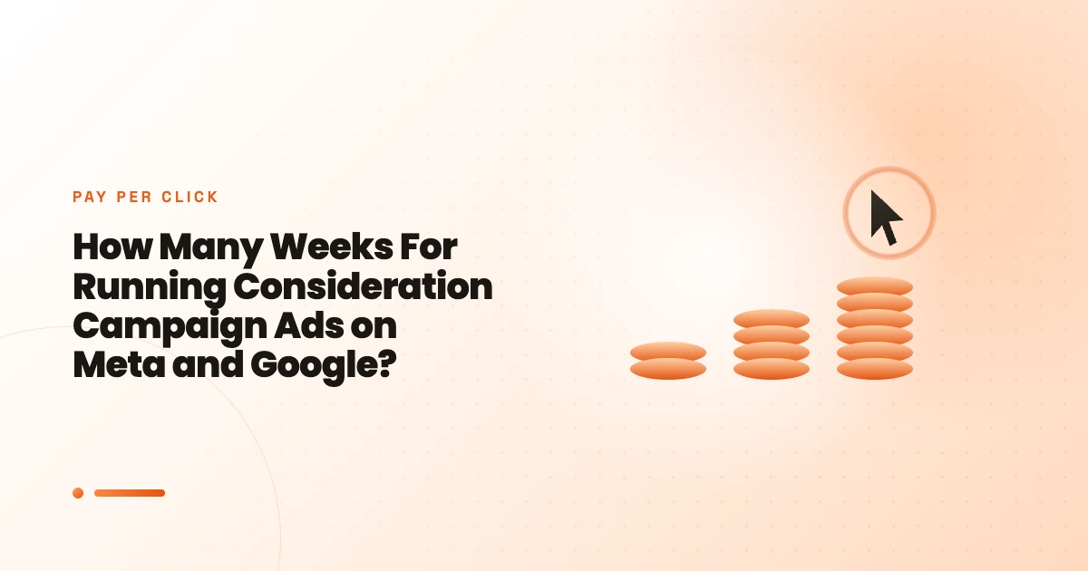 How Many Weeks For Running Consideration Campaign Ads on Meta and Google?