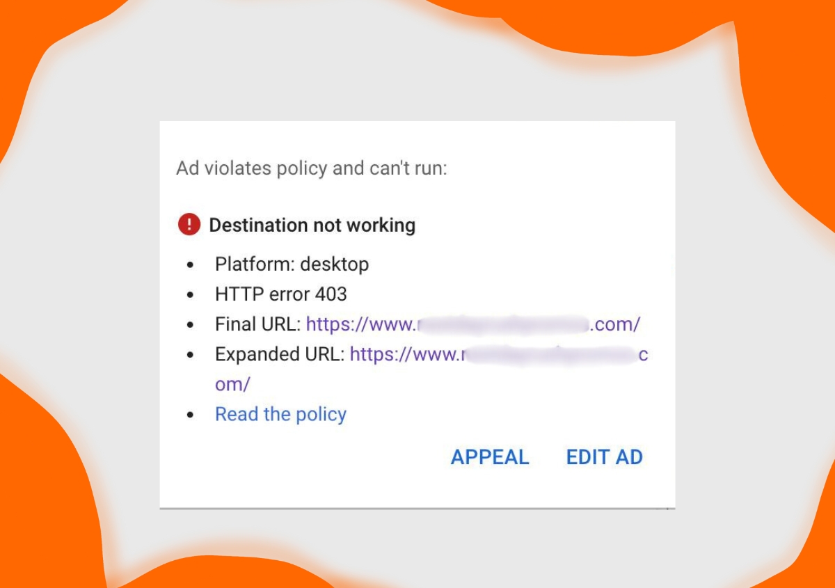 google ads disapproved