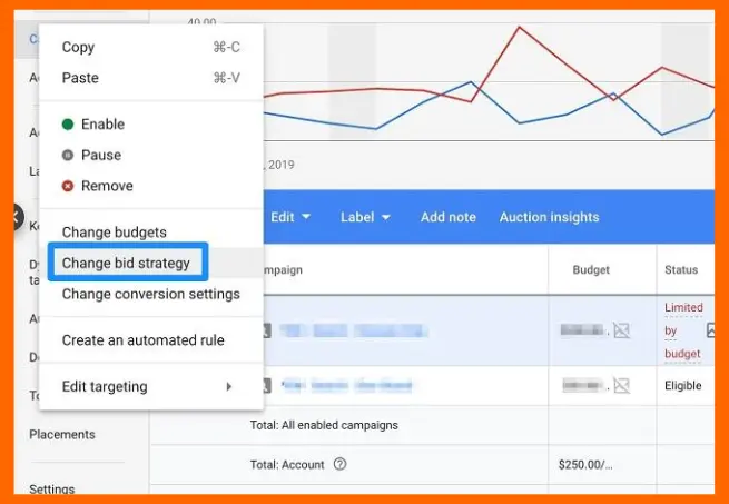 Change bid strategy