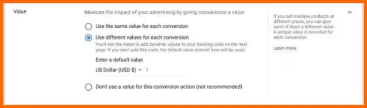 Conversion Value