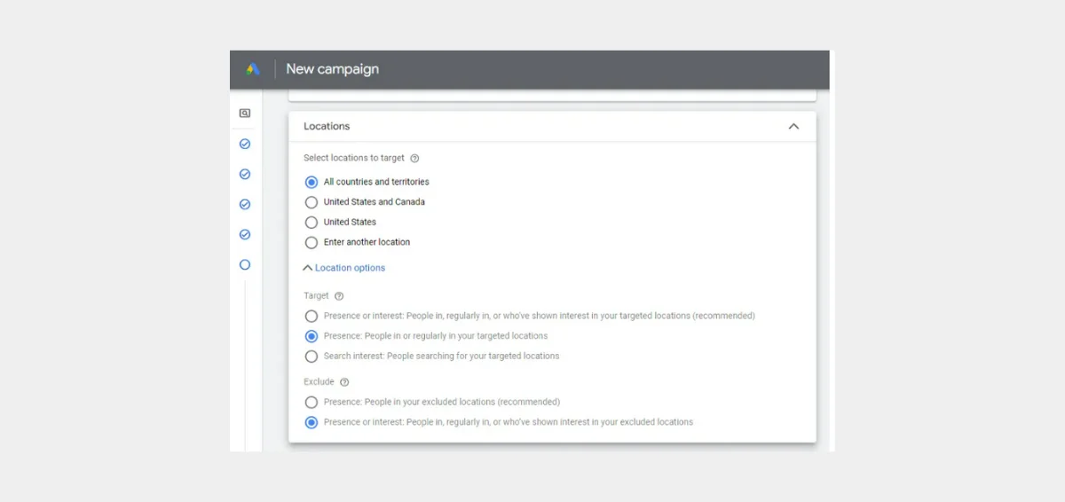 Adjust Location Settings Adjust Location Settings