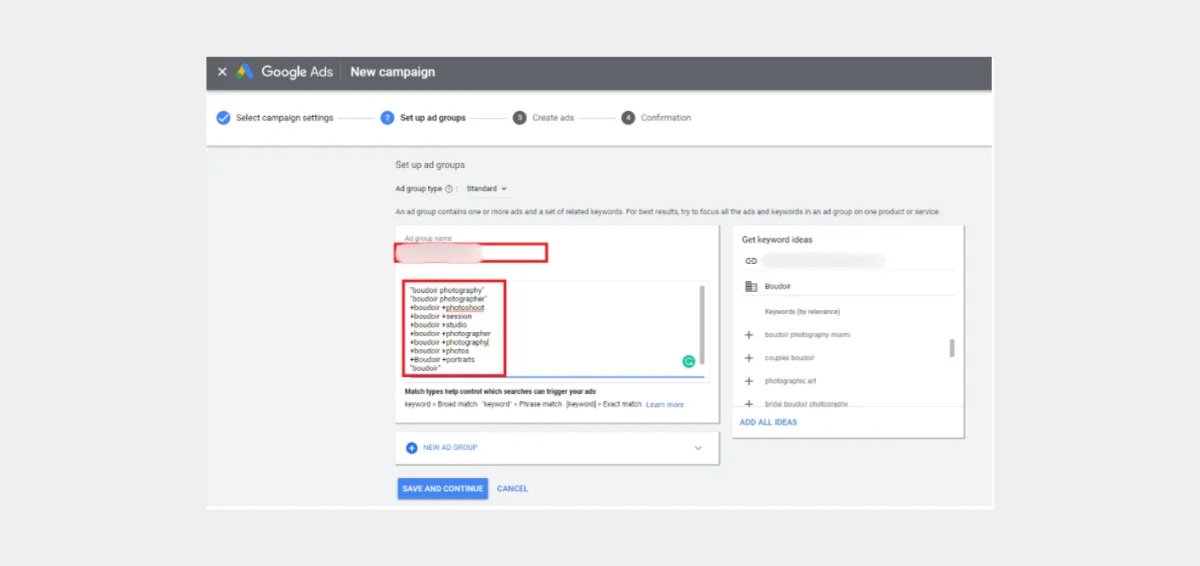 Set up Ad Groups and Choose Keywords Set up Ad Groups and Choose Keywords