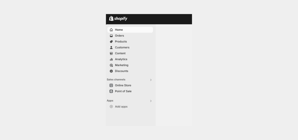 Shopify admin Shopify admin