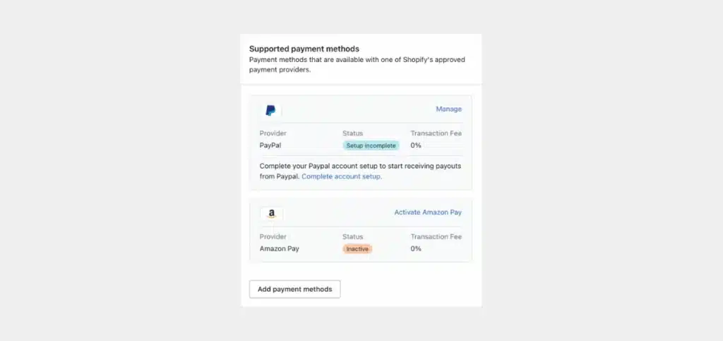 Set Up Payments and Finalize Your Account