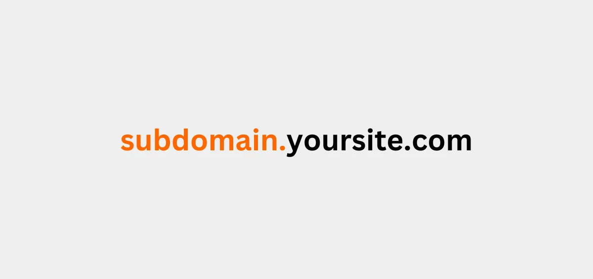 Subdomains Subdomains
