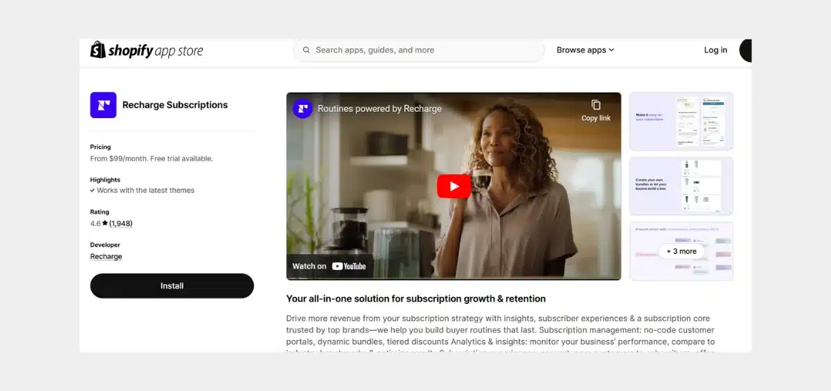 Recharge Subscriptions Recharge Subscriptions