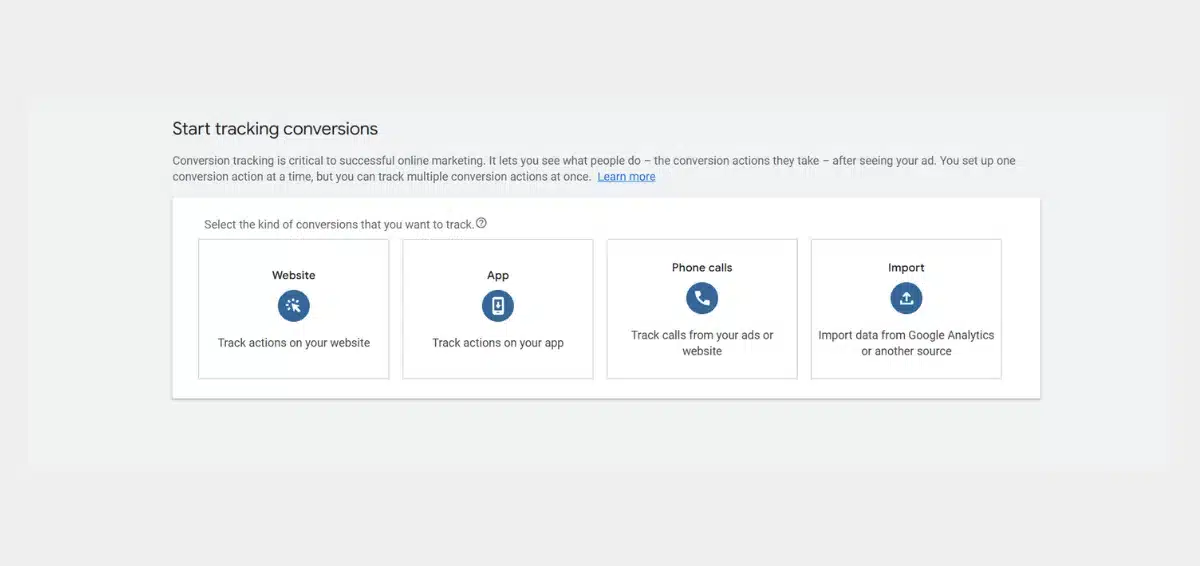 Type of Conversion Actions