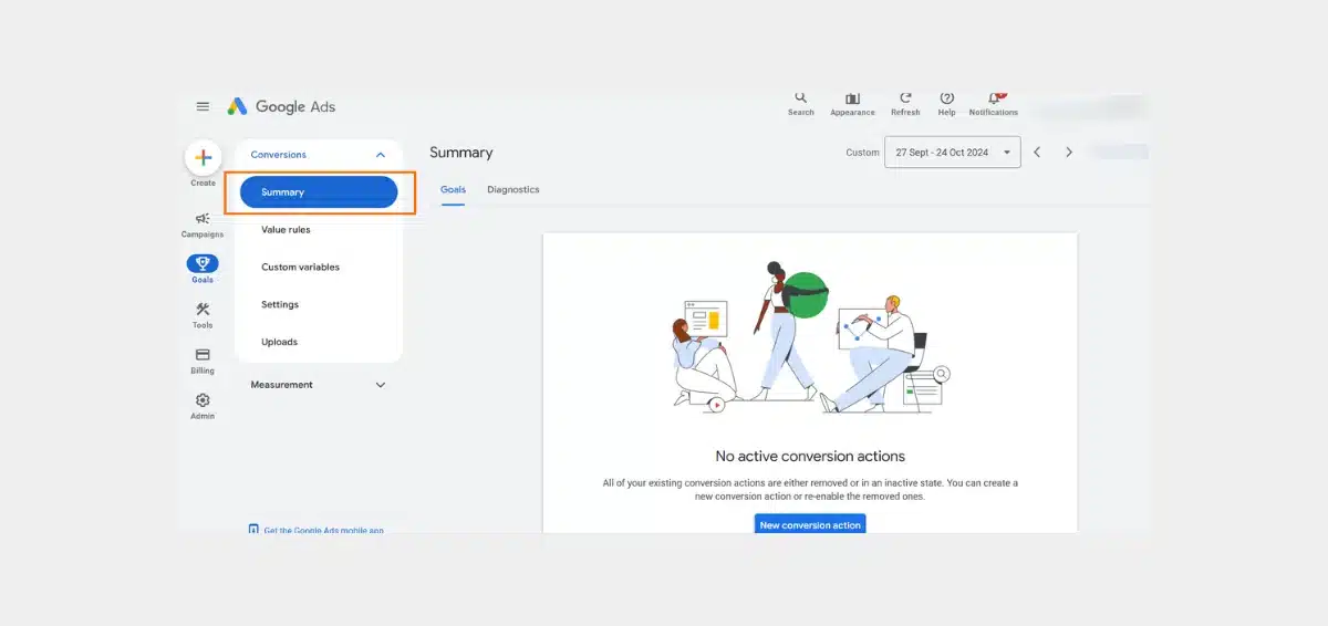 Go to Summary in the menu